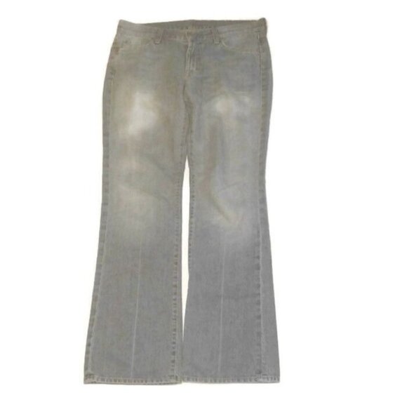 7 For All Mankind Size 30 x 32 Jeans Mens Bootcut Blue Denim Distressed - Picture 1 of 8